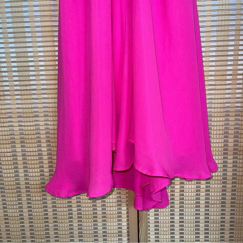 NWT* BOSTON PROPER Flowy Hot Pink Halter Neck Backless Mini Dress S - Picture 3 of 10